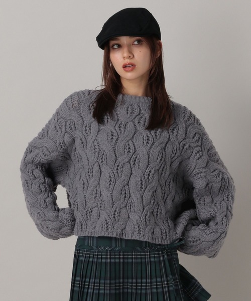 FOREVER 21（フォーエバー トゥエンティーワン）の「【2024FW】ケーブルニットプルオーバー（ニット/セーター・レディース・オレンジ/チャコールグレー/ナチュラル・FREE）」の14枚目の写真