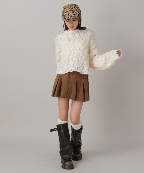 FOREVER 21（フォーエバー トゥエンティーワン）の「【2024FW】ケーブルニットプルオーバー（ニット/セーター・レディース・オレンジ/チャコールグレー/ナチュラル・FREE）」の17枚目の写真