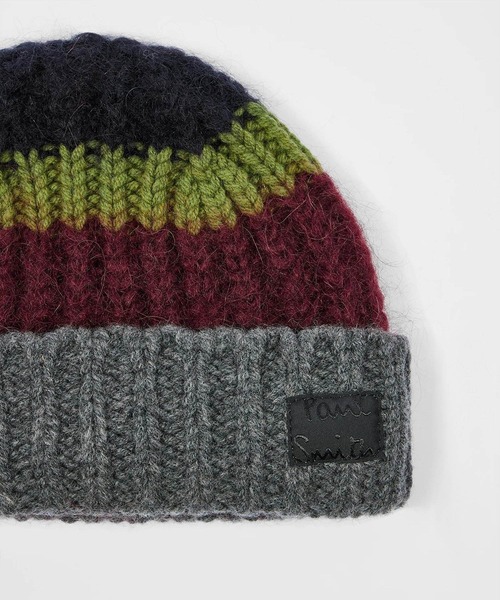 Paul Smith(ポールスミス)の「“Cropped Logo” マルチボーダー ニットキャップ【240340 383MK】(ニットキャップ/ビーニー・メンズ・ネイビー/グレー・FREE)」の3枚目の写真