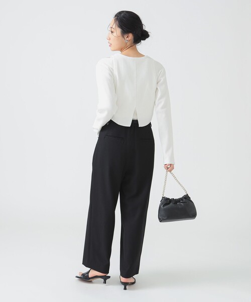 B:MING by BEAMS(ビーミングバイビームス)の「レイヤード プルオーバー(Tシャツ/カットソー・レディース・オフホワイト/レッド系その他7/ブラック系その他4・ONE SIZE)」の5枚目の写真
