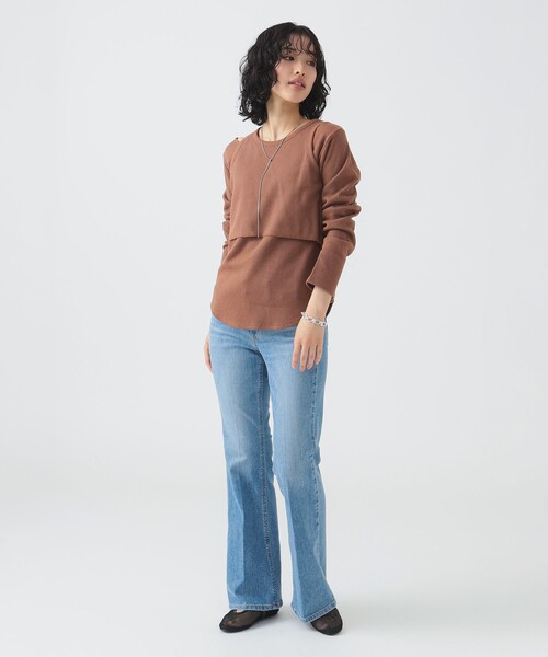 B:MING by BEAMS(ビーミングバイビームス)の「レイヤード プルオーバー(Tシャツ/カットソー・レディース・オフホワイト/レッド系その他7/ブラック系その他4・ONE SIZE)」の13枚目の写真