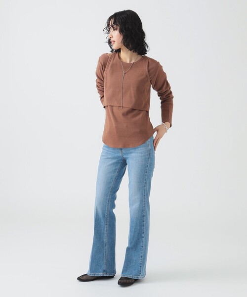 B:MING by BEAMS(ビーミングバイビームス)の「レイヤード プルオーバー(Tシャツ/カットソー・レディース・オフホワイト/レッド系その他7/ブラック系その他4・ONE SIZE)」の14枚目の写真