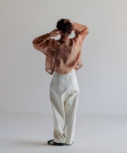 INTER FACTORY(インターファクトリー)の「kumika - カーブデニム made in INTER FACTORY(デニムパンツ・レディース・アイボリー/ブルー・MEDIUM/LARGE)」の18枚目の写真