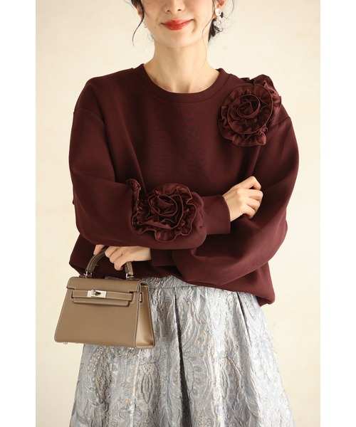 うずまきフリルの花咲くプルオーバートップス（スウェット）｜CAWAII（カワイイ） 8,782円