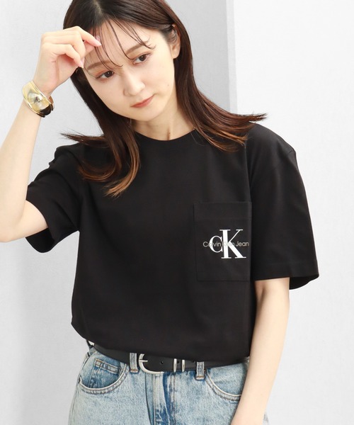 [  Jeans] リブcKモノグラムロゴクロップTシャツ Tシャツ - モノグラムロゴTシャツ | カルバン・クライン 公式