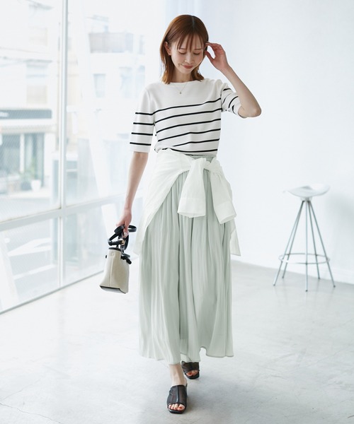 ROPE' PICNIC（ロペピクニック）の「【UVカット・洗濯機OK】さらさらアソート柄スカーチョ（その他パンツ・レディース・チャコールグレー/ベージュ/ライトグリーン/ブラック/ピンク/ホワイト系その他5・36/38/40）」の8枚目の写真