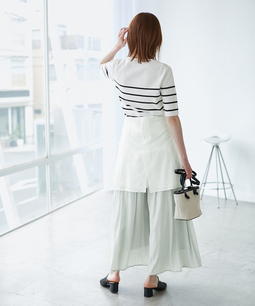 ROPE' PICNIC（ロペピクニック）の「【UVカット・洗濯機OK】さらさらアソート柄スカーチョ（その他パンツ・レディース・チャコールグレー/ベージュ/ライトグリーン/ブラック/ピンク/ホワイト系その他5・36/38/40）」の9枚目の写真