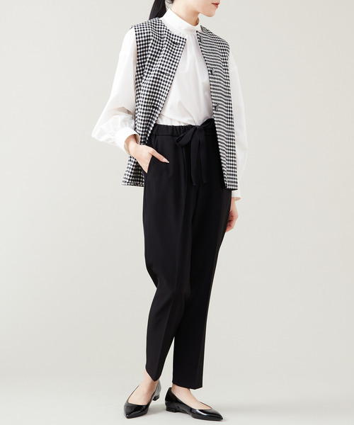 Tiara(ティアラ)の「クルーネックジレ(セットアップ可)(ベスト・レディース・チェック/ブラック・FREE)」の13枚目の写真