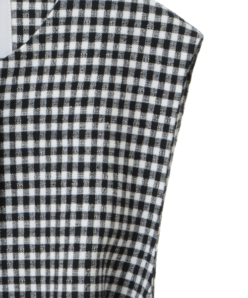 Tiara(ティアラ)の「クルーネックジレ(セットアップ可)(ベスト・レディース・チェック/ブラック・FREE)」の17枚目の写真