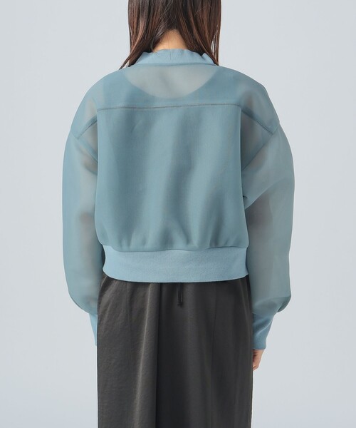 BEAMS HEART(ビームスハート)の「【3色展開】シアー ダンボール ブルゾン(ブルゾン・レディース・イエロー/ベージュ/サックスブルー・FREE)」の6枚目の写真