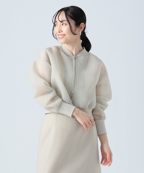 セール】【3色展開】シアー ダンボール ブルゾン（ブルゾン