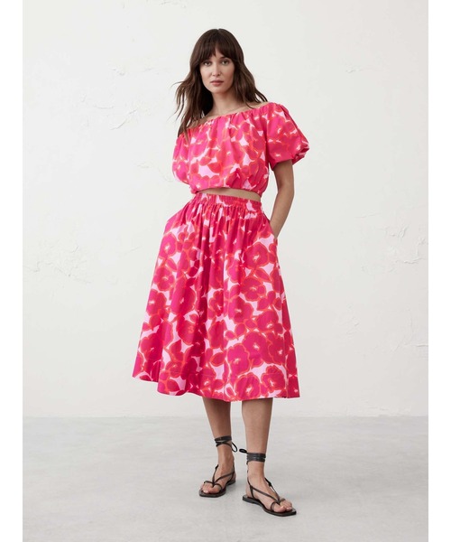 BANANA REPUBLIC FACTORY STORE(バナナリパブリック ファクトリーストア)の「BANANA REPUBLIC FACTORY STORE バブルスリーブ クロップドトップス(シャツ/ブラウス・レディース・ピンク/ブラック・L/M/S/XS)」の6枚目の写真