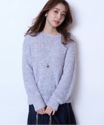 リボンフェザーニット