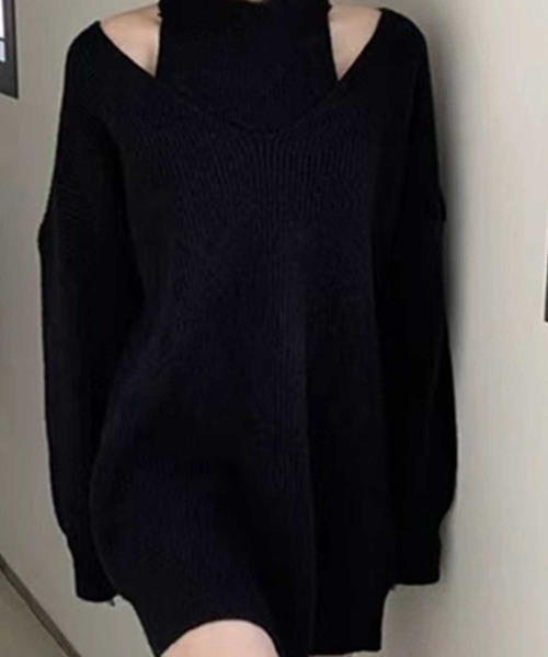 ﾚｲﾔｰﾄﾞ風ﾘﾌﾞﾆｯﾄﾜﾝﾋﾟｰｽ（ワンピース）｜SPIGA（スピーガ）