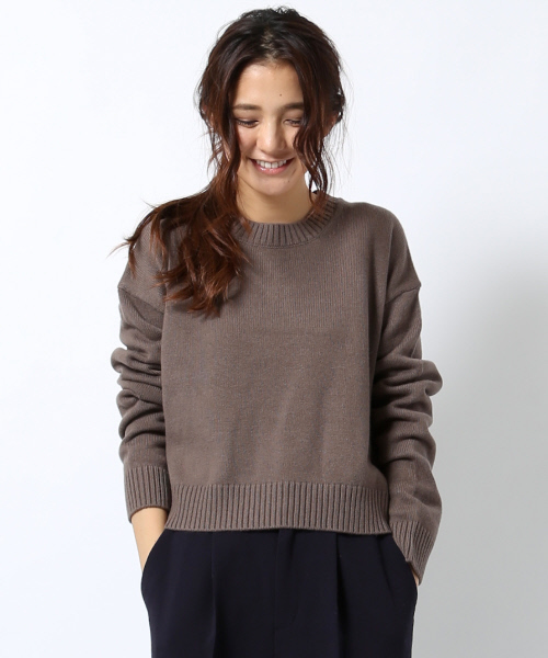 MYSELF ABAHOUSE（マイセルフアバハウス）の「ワッフル編みタートル（ニット/セーター・レディース・モカ/ネイビー/オフホワイト・FREE）」の3枚目の写真