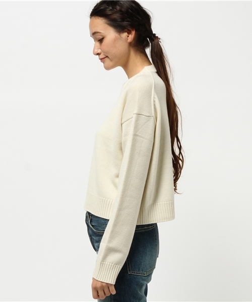 MYSELF ABAHOUSE（マイセルフアバハウス）の「ワッフル編みタートル（ニット/セーター・レディース・モカ/ネイビー/オフホワイト・FREE）」の15枚目の写真