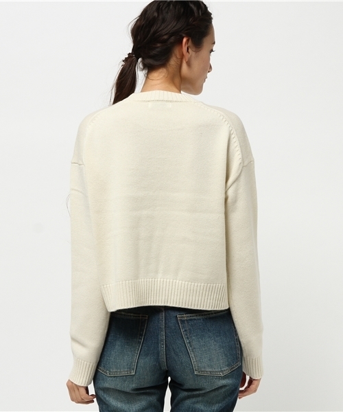 MYSELF ABAHOUSE（マイセルフアバハウス）の「ワッフル編みタートル（ニット/セーター・レディース・モカ/ネイビー/オフホワイト・FREE）」の16枚目の写真