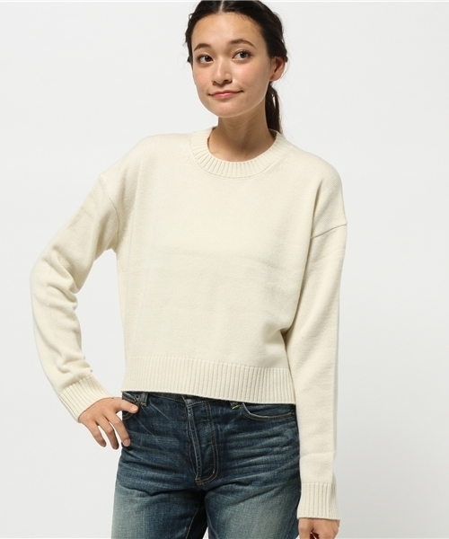 MYSELF ABAHOUSE（マイセルフアバハウス）の「ワッフル編みタートル（ニット/セーター・レディース・モカ/ネイビー/オフホワイト・FREE）」の12枚目の写真