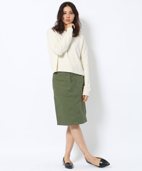 MYSELF ABAHOUSE（マイセルフアバハウス）の「ワッフル編みタートル（ニット/セーター・レディース・モカ/ネイビー/オフホワイト・FREE）」の13枚目の写真