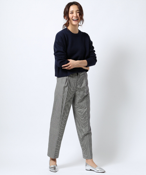 MYSELF ABAHOUSE（マイセルフアバハウス）の「ワッフル編みタートル（ニット/セーター・レディース・モカ/ネイビー/オフホワイト・FREE）」の6枚目の写真