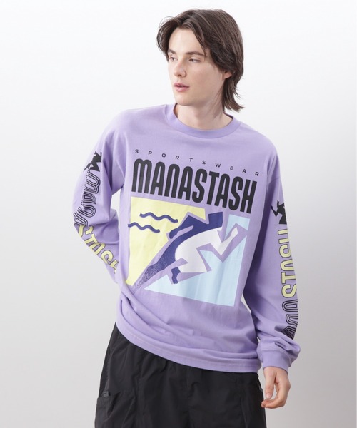 MANASTASH（マナスタッシュ）の「MANASTASH/マナスタッシュ/RE:CTN L/S TEE T&F（Tシャツ/カットソー・メンズ・ラベンダー/ホワイト/ブラック・XL/L/M/S）」の17枚目の写真