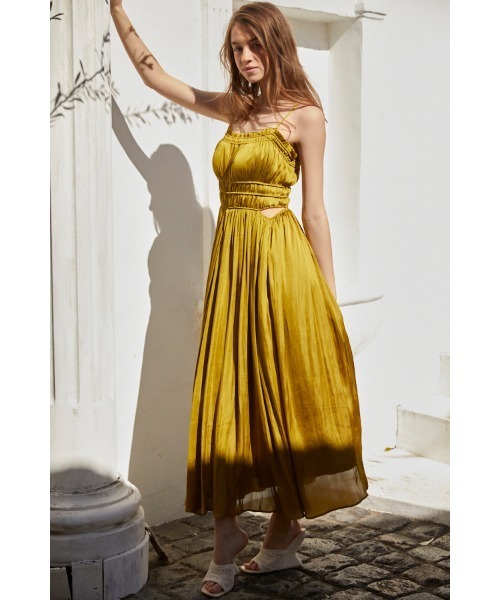 シャーリングサテンドレス エステラケー Estella.K ワンピース