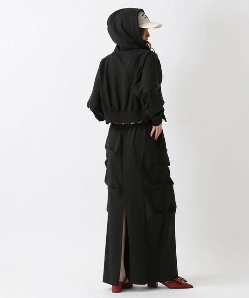 FOREVER 21（フォーエバー トゥエンティーワン）の「【2025SS】裏毛ジップフーディー（パーカー・レディース・グレー/ブラック・FREE）」の7枚目の写真