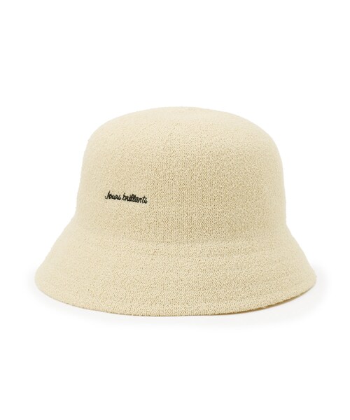 grove（グローブ）の「ロゴ刺繍ブークレサーモハット（ハット・レディース・ブラック/アイボリー・00）」の3枚目の写真