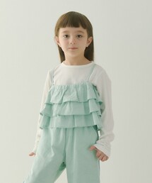 ジャカードキャミ+ロンTセット / キッズ 100cm-130cm