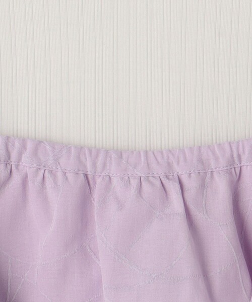 green label relaxing(グリーンレーベルリラクシング)の「ジャカードキャミ+ロンTセット / キッズ 100cm-130cm(Tシャツ/カットソー・キッズ・ライム/ライラック・130cm/100cm/110cm/120cm)」の18枚目の写真