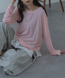 【refinedworks】オールシーズン 通して使いやすい シアー 素材 の ロンT