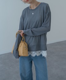 【refinedworks】オールシーズン 通して使いやすい シアー 素材 の ロンT