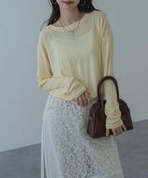 【refinedworks】オールシーズン 通して使いやすい シアー 素材 の ロンT