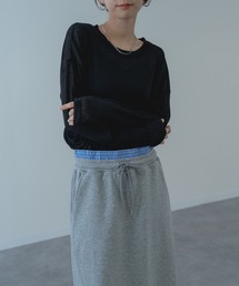 【refinedworks】オールシーズン 通して使いやすい シアー 素材 の ロンT