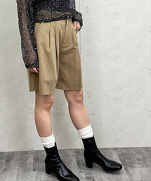 Per sist ence（パーシエンス）の「TRツイルセンタープレスタックハーフパンツ  セットアップ対応／膝上丈／きれいめハーフパンツ（その他パンツ）」