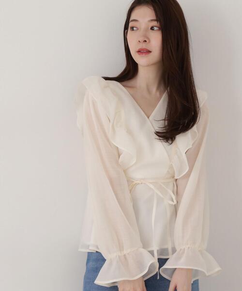 PROPORTION BODY DRESSING（プロポーションボディドレッシング）の「ラッフルシアーブラウス / 1215110205（シャツ/ブラウス・レディース・ホワイト系その他/ピンク・SMALL/MEDIUM）」の22枚目の写真