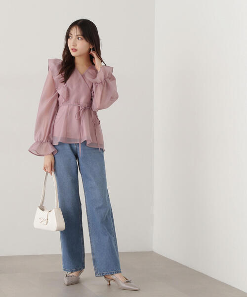 PROPORTION BODY DRESSING（プロポーションボディドレッシング）の「ラッフルシアーブラウス / 1215110205（シャツ/ブラウス・レディース・ホワイト系その他/ピンク・SMALL/MEDIUM）」の11枚目の写真