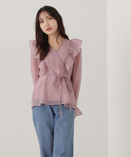 PROPORTION BODY DRESSING（プロポーションボディドレッシング）の「ラッフルシアーブラウス / 1215110205（シャツ/ブラウス・レディース・ホワイト系その他/ピンク・SMALL/MEDIUM）」の12枚目の写真