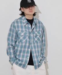BIG MIKE Rayon Ombre Check Shirts レーヨン混合オンブレチェックシャツ