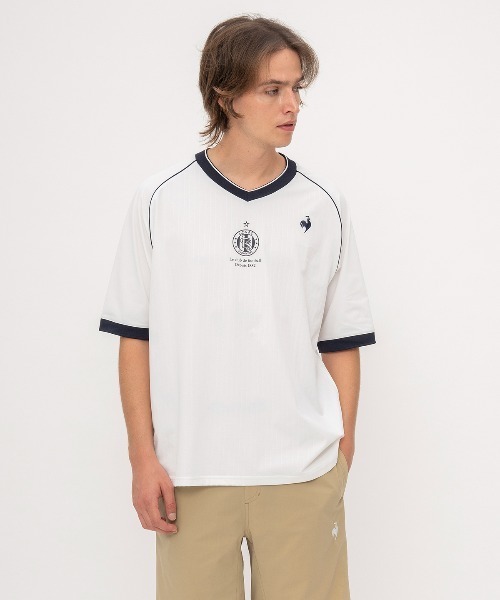 Le Coq Sportif ヴィンテージ サッカーシャツ ゲームシャツ le coq sportif ジャガードゲームシャツ -デサントストア-DESCENTE STORE-