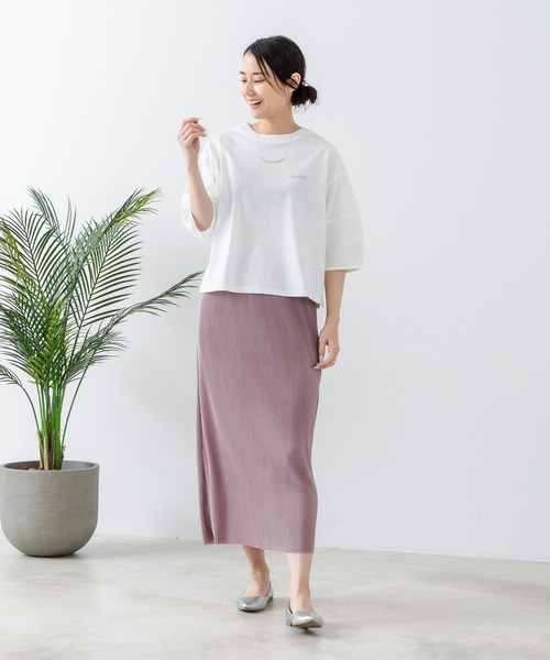 C17(シーセブンティーン)の「【C17/シーセブンティーン】5分袖 刺繍バルーンスリーブTシャツ(Tシャツ/カットソー・レディース・ホワイト/ブラック/イエロー/ライトパープル・MEDIUM/LARGE)」の19枚目の写真