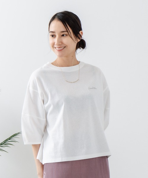C17(シーセブンティーン)の「【C17/シーセブンティーン】5分袖 刺繍バルーンスリーブTシャツ(Tシャツ/カットソー・レディース・ホワイト/ブラック/イエロー/ライトパープル・MEDIUM/LARGE)」の20枚目の写真