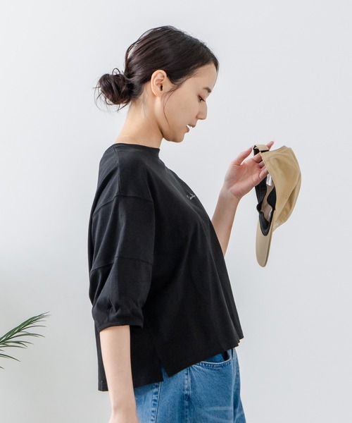 C17(シーセブンティーン)の「【C17/シーセブンティーン】5分袖 刺繍バルーンスリーブTシャツ(Tシャツ/カットソー・レディース・ホワイト/ブラック/イエロー/ライトパープル・MEDIUM/LARGE)」の6枚目の写真