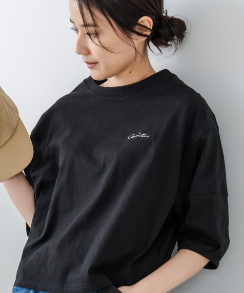 C17(シーセブンティーン)の「【C17/シーセブンティーン】5分袖 刺繍バルーンスリーブTシャツ(Tシャツ/カットソー・レディース・ホワイト/ブラック/イエロー/ライトパープル・MEDIUM/LARGE)」の7枚目の写真