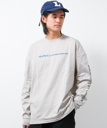 ORIENS 袖プリントロングTシャツ XXL 2点 袖プリント ロンT 長袖 クルーネック ロングスリーブ プリント