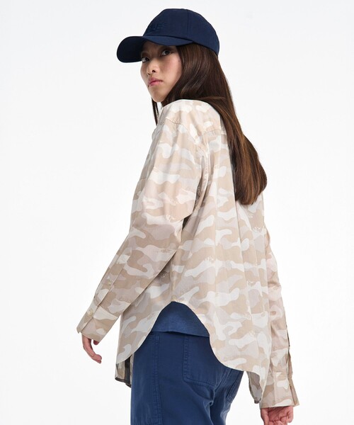 AIGLE（エーグル）の「オールオーバーリバティープリントロングスリーブシャツ サイドスリット（シャツ/ブラウス・レディース・オフホワイト/ホワイト・L/S/M）」の20枚目の写真