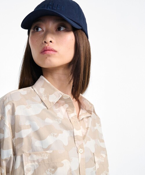 AIGLE（エーグル）の「オールオーバーリバティープリントロングスリーブシャツ サイドスリット（シャツ/ブラウス・レディース・オフホワイト/ホワイト・L/S/M）」の19枚目の写真