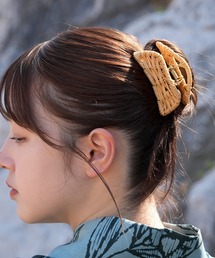 utatane（ウタタネ）の「髪飾り 籐ハーフムーンヘアクリップ ラタンウィッカー（バレッタ/ヘアクリップ）」