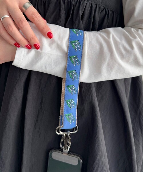 fredy emue（フレディエミュ）の「【Jolie Joli/ジョリジョリ】ジャガードマルチストラップ S（その他小物・レディース・グリーン/ピンク/ブラック系その他3/ライトブルー/ブラック・FREE）」の4枚目の写真