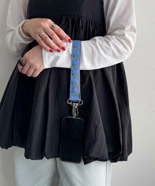 fredy emue（フレディエミュ）の「【Jolie Joli/ジョリジョリ】ジャガードマルチストラップ S（その他小物・レディース・グリーン/ピンク/ブラック系その他3/ライトブルー/ブラック・FREE）」の6枚目の写真